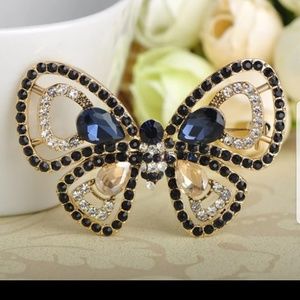 Gold plated butterfly brooch